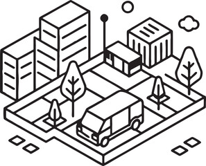 Isometric Cityscape and Urban Map Illustration