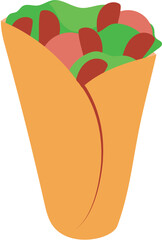 vector illustration of a chocolate cake with a spoon