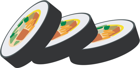 vector illustration of a sushi