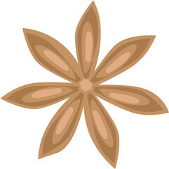 wooden flower vector illustration