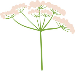 vector illustration of a green flower