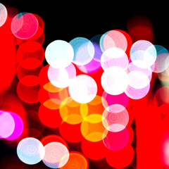 Defocused colorful circles of light for background