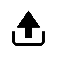 Upload Arrow Icon Vector with Flat and Clean Isolated Look