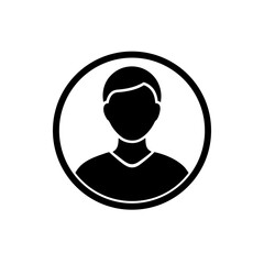 User Profile Icon Vector in Flat and Clean Isolated Style