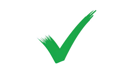 Green Check Mark Handpainted Style