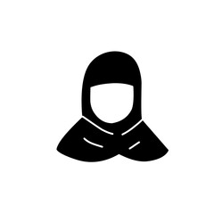women's black hijab icon