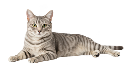 Grey Tabby Cat Lying Down
