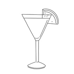 martini glass with a cocktail
