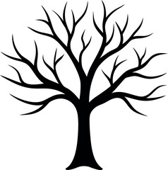Bare Tree Silhouette Vector