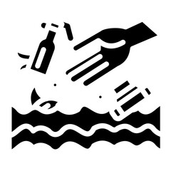 Ocean Cleanup vector style icon