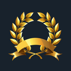 golden laurel wreath