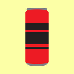 Fototapeta premium Cans vector, clip art, and symbol. Flat design of hdrink concept and simple design