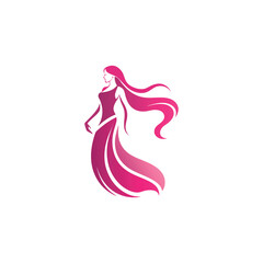 Women's fashion logo design vectors 