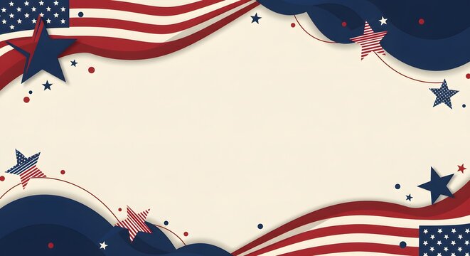 Patriotic American Flag Background Festive Stars and Stripes Design for Celebrations