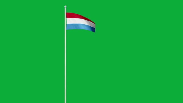 LUXEMBOURG flag. LUXEMBOURG flag video. Flag of LUXEMBOURG Waving in the wind, video, mp4, waving in the Sky, Green screen flag, national flag of the country.
