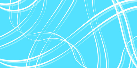 Abstract white line on blue background