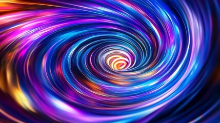 Abstract Swirling Lines with Vibrant Colors and Luminous Center