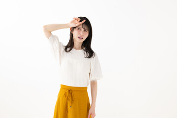 体調不良の女性