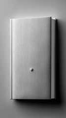 Silver Textured Book Cover Mockup Top View