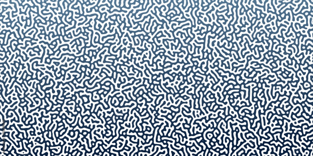 Aufkleber turing abstract pattern, suitable for any business. white and blue color diffusion reaction seamless