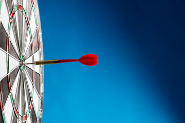 Dart hitting on center target