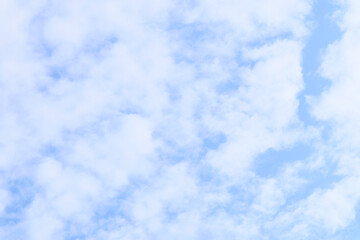 Sky with high clouds. Celestial natural background.