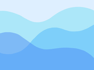 波の背景　穏やかな海のイメージのイラスト