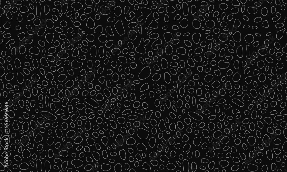 Poster black and white background with a seamless pattern of small white dots, creating a textured surface 