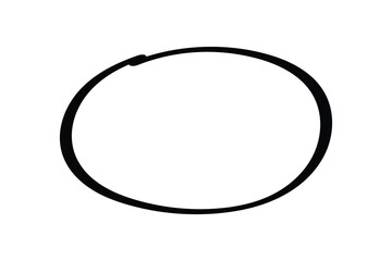 Red circle, pen draw. Highlight hand drawing different circles isolated on background. Bright red scribble ovals and bubbles to circle .  Hand drawn circle line. Doodle element .