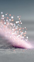 Pink and White Spray Paint Particles Texture on Dark Paper