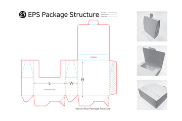 P1_27. It is used for hanger-type packaging, thin stockings, and soap packaging that can be sold on hooks. package Dieline. Box structure.  