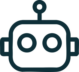 vector illustration of a robot head
