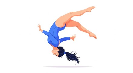 Gymnast Performing Backflip