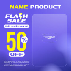 Flash sale post template with display product
