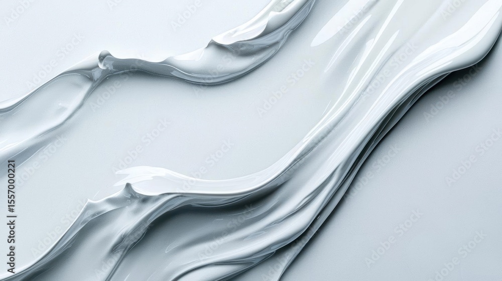 Poster close-up of a white surface with a wave-like pattern. the wave appears to be made of a smooth, gloss