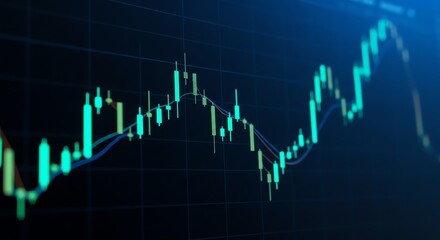 Stock Market Chart Analysis Business and Financial Data Visualization