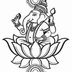 Obraz premium hindu god ganesh