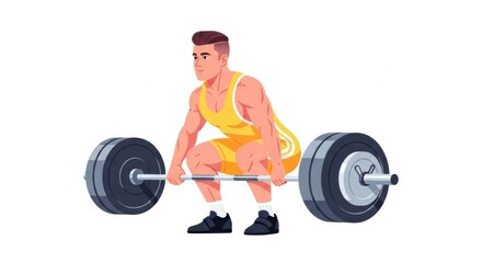 Man Lifting Barbell