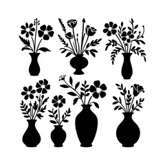Silhouette design elements for design universal template, simple template design isolated on white background.