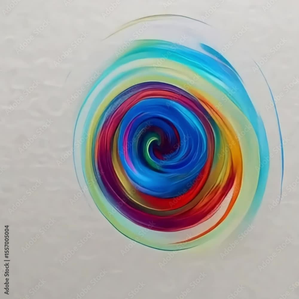 Poster dynamic swirling spectrum exhibits an abstract colorful pattern with artistic flare and bold blended