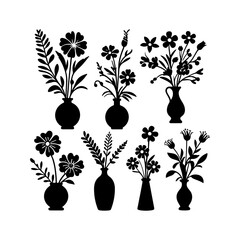 Silhouette design elements for design universal template, simple template design isolated on white background.