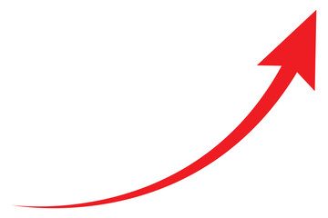 red arrow. Red curve arrow vector. Red arrow icon. curve arrow icon. flat style.