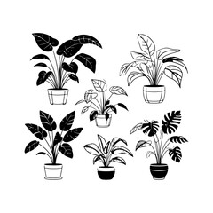 Silhouette design elements for design universal template, simple template design isolated on white background.
