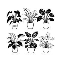 Silhouette design elements for design universal template, simple template design isolated on white background.
