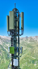 Mobilfunkantenne auf den Nufenenpass, Schweiz, Juni 2025