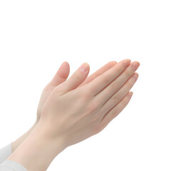 Clapping Hands Isolated on White