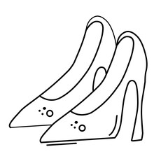 cinderella fairytale Vector Line