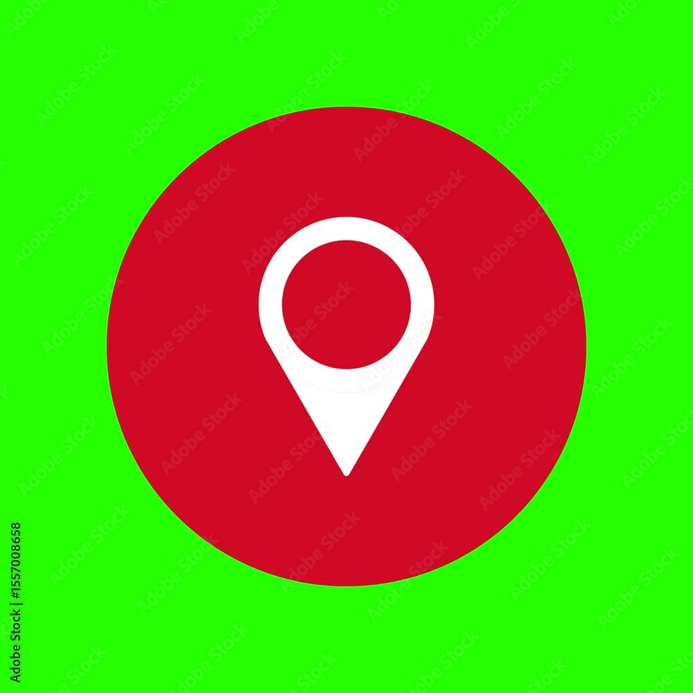 Poster animated location icon,animated map pointer location