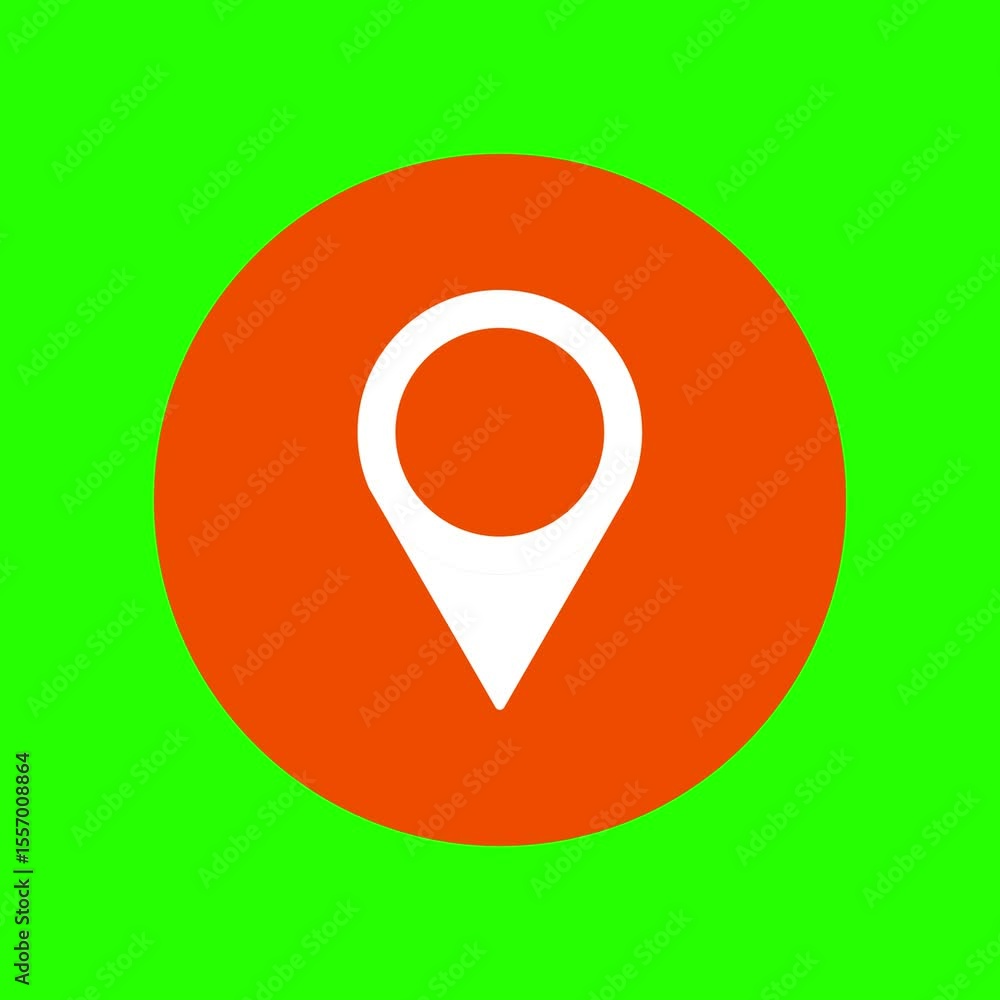 Poster animated location icon,animated map pointer location
