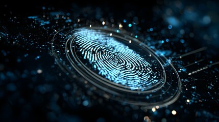 Futuristic digital fingerprint